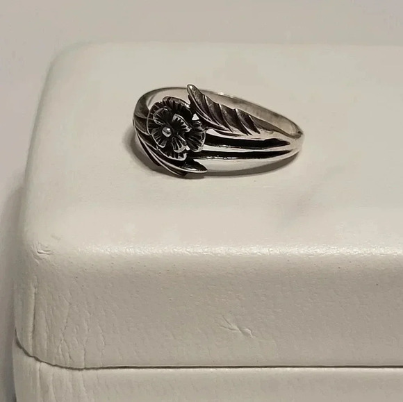 Sterling Boma 🌹Rose🌹 Ring 7.5 - Picture 2 of 5